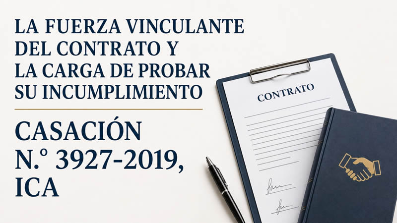 La fuerza vinculante del contrato y la carga de probar su incumplimiento: comentario a la CasaciónN.° 3927-2019, Ica